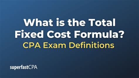 Image result for Total Fixed Cost Formula