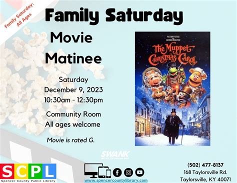 Family Saturday: Movie Matinee, Spencer County Public Library, Mount ...