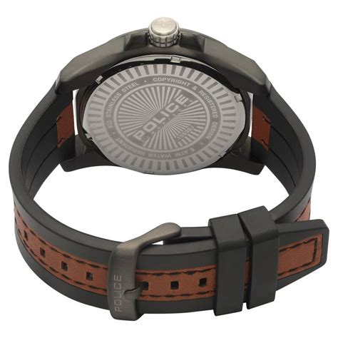 Buy Online Police Quartz Analog Black Dial Leather Strap Watch for Men ...