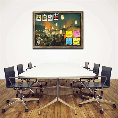 ArtzFolio Crowd Of People Walking In The Market Printed Bulletin Board ...