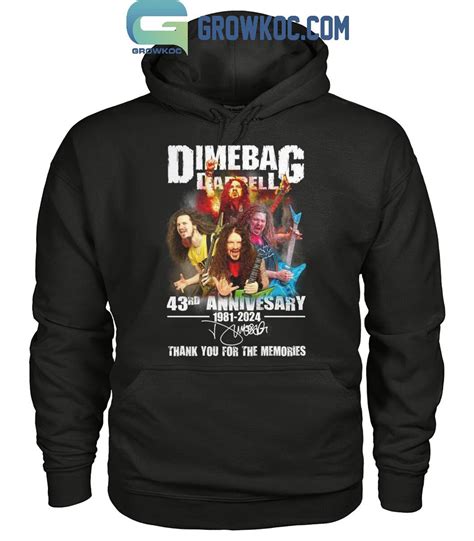 Dimebag Darrell 43rd Anniversary 1981-2024 Thank You T-Shirt - Growkoc