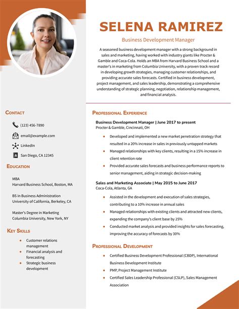 Image result for Management Resume Samples