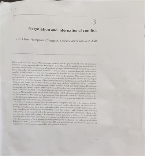 Negotiations & International Conflict - B.a Programme - Studocu