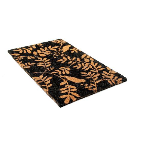 OnlyMat Printed Bird and Leaf | Natural Coir Door mat | Nature Floor Mats