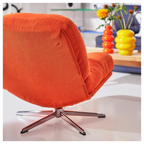 DYVLINGE swivel easy chair, Kelinge orange - IKEA