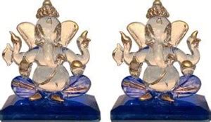 1st Time Blessing Dual Ganesha Crystal Decorative Showpiece ...