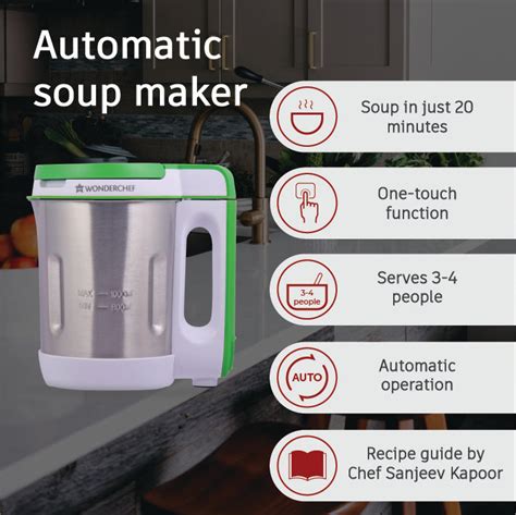 Wonderchef Automatic Soup Maker | Green | 1 L – Infinia Home and Kitchen