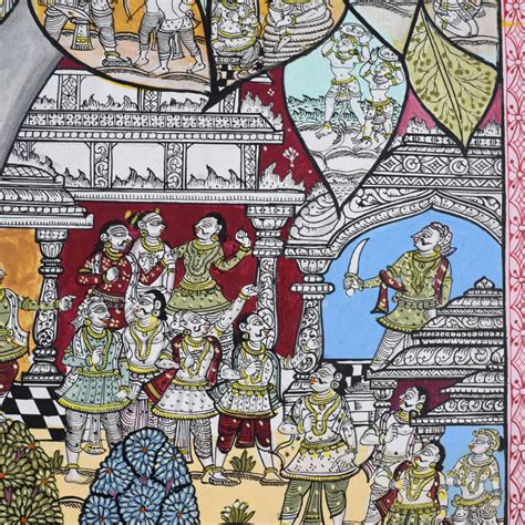 Beautiful Pattachitra Painting of Ramcharitmanas Sundar Kaand on Cloth ...