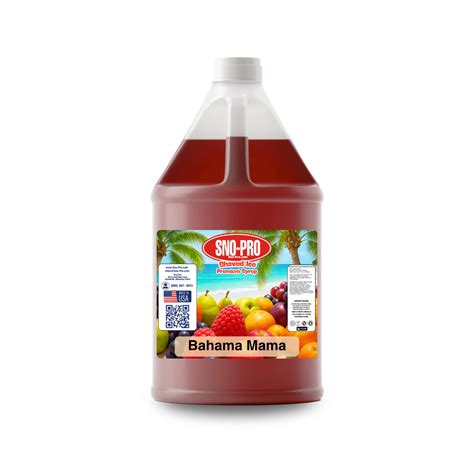 Bahama Mama Shaved Ice Flavor Snow Cone Syrup - Sno Pro Shaved Ice ...