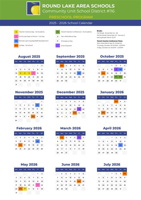 Round Lake Area RLAS Calendar 25-26 pdf revised - EduCounty