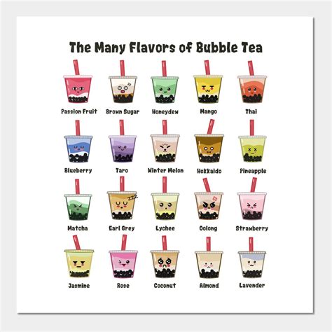 Colorful boba / bubble tea themed design for fans of milk tea featuring ...