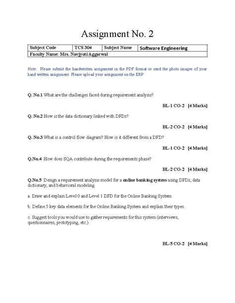 TCS 304 - Assignment No. 2: Software Engineering Challenges & Models ...