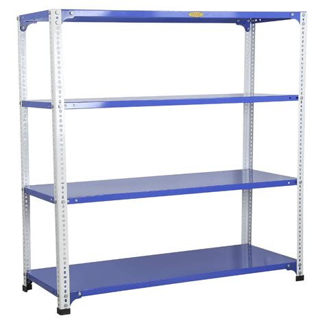 Mil-Nil Prime CRC Sheet 4 Shelf Multipurpose Slotted Angle Rack, 48 x ...