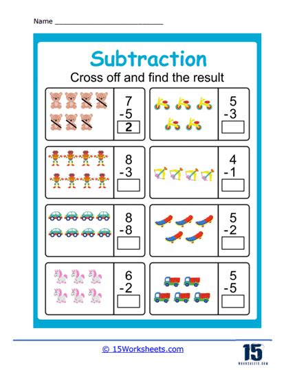 Differences within 10 Worksheet 的图像结果