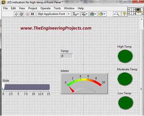 Image result for Temperature Sensor with LED in LabVIEW