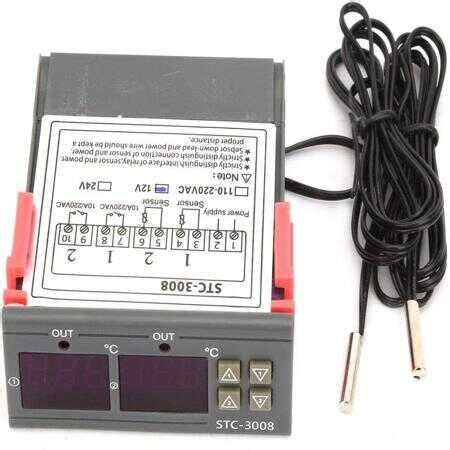STC-3008 DC12V Dual Display Dual Temperature Adjustable Temperature ...