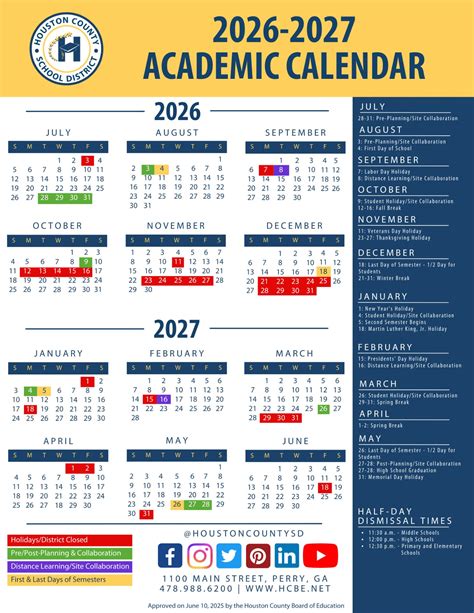 Houston County School District GA Calendar 2026-27 Calendar Revised ...