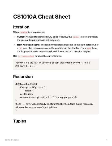 Image result for Recursion Cheat Sheet