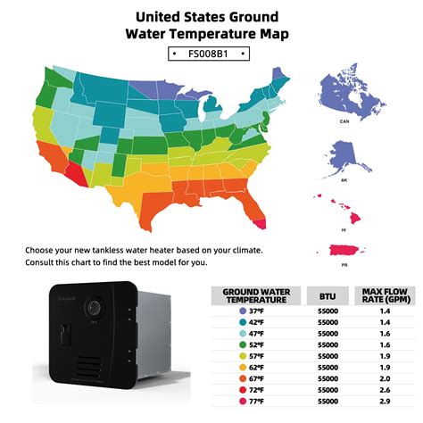 Fogatti Tankless RV Water Heater 3.5GPM 55000BTU with 15" x 15" Black ...