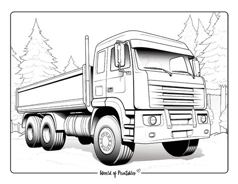 Truck Coloring Pages For Kids & Adults - World of Printables