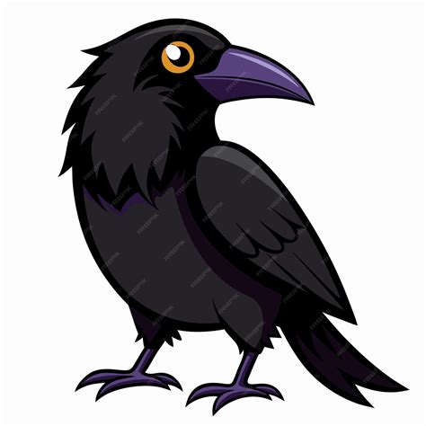 Crow Bird Clip Art Vector Illustration Design | Premium AI-generated vector