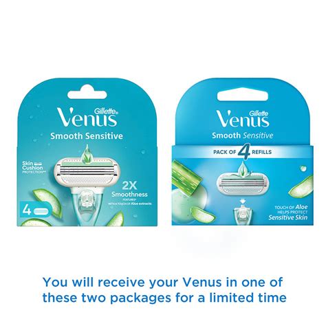 Buy Gillette Venus Smooth Women Hair Removal Razor Blades Aloe Vera ...