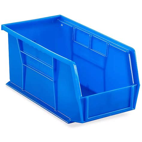 Plastic Stackable Bins - 11 x 5 1/2 x 5", Blue S-12415BLU - ULINE