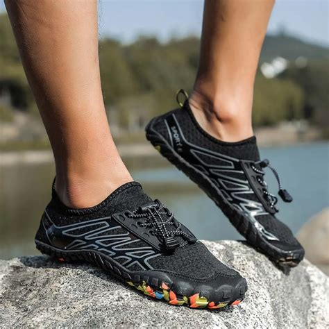 Water Shoes Men Swimming Shoes Lace up Design Summer Aqua Beach Shoes ...