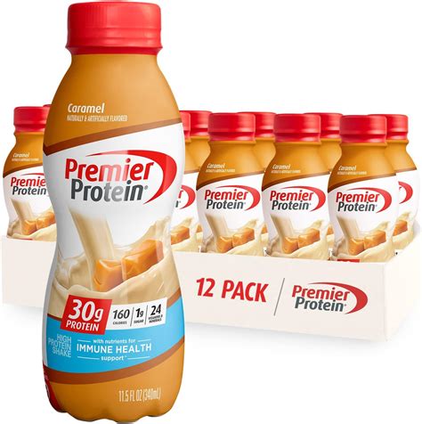 Premier Protein 30g Protein Shake, Caramel, 11.5 fl oz Shake, (12 count ...