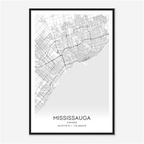 Custom Mississauga Canada Map Poster - Mapmory