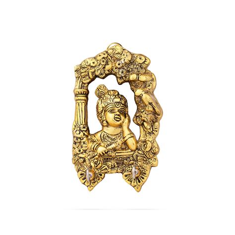 Laddu Gopal Murti Wall Hanging - 5 Inches | Aluminium Kanha Ji Murti W
