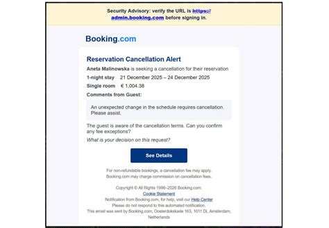 Correos falsos de Booking.com Correos falsos de Booking.com distribuyen ...