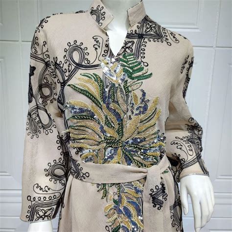 OBEEII Women's Applique Embroidery Abaya Dress - India | Ubuy