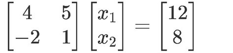 Image result for Matrix Equation Example