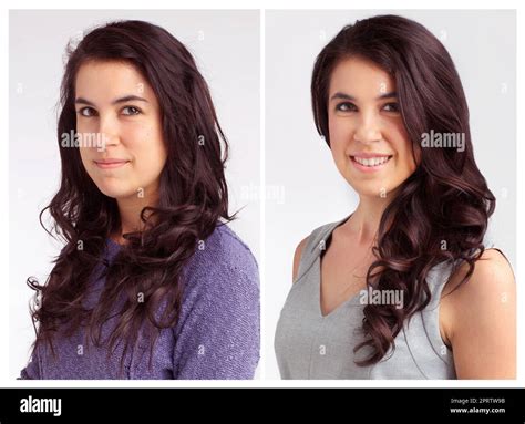 From all natural to all star. Studio before and after shot of a ...