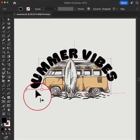 Illustrator Text Path 的图像结果