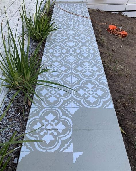 Decorative concrete patio designs floor stencils for your next diy ...