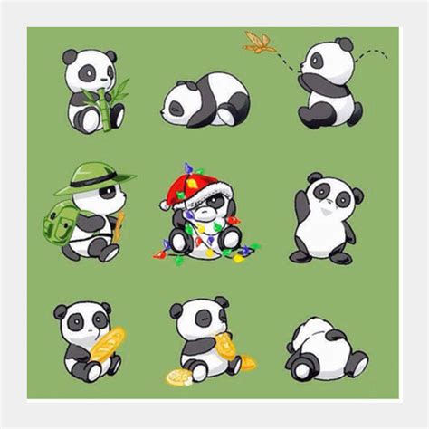 Panda! Square Art Prints PosterGully Specials