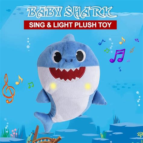 Baby Shark Plush Sing and Light up Plush Toy 12 Inch — Toycra