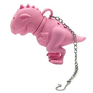2016 Candy Color Mini Cute Silicone Dinosaur Tea Filter Tea Strainer ...