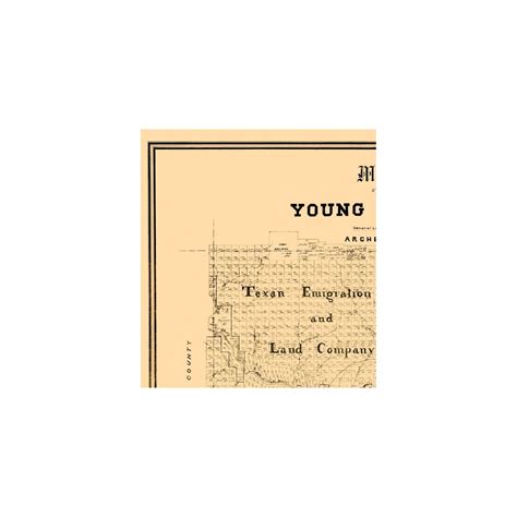 Historic County Map - Young County Texas - Walsh 1889 - 23 x 25.24 - V ...
