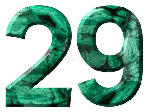 阿拉伯数字29，二十九，从自然绿色绿沸铜，隔绝在白色背景 库存例证 - 插画 包括有 编号, 裂缝: 134169487