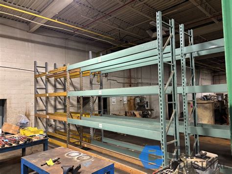 SECTIONS 24" X 144" X 12' HIGH PALLET RACK W/ (9) UPRIGHTS & (56 ...