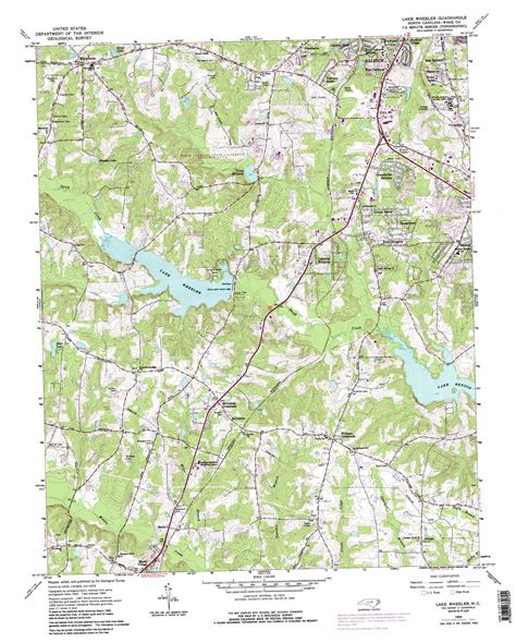 Lake Wheeler topographic map 1:24,000 scale, North Carolina