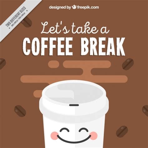 Funny coffee background | Free Vector