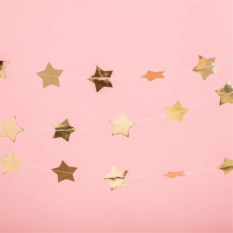 Gold Star Party Garland - Postbox Party