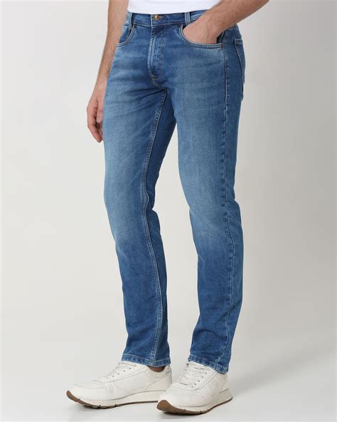 Shop Straight Fit Denim Jeans for Men | Mufti