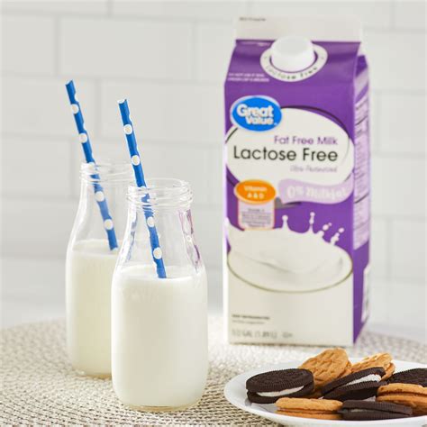 Great Value Lactose Free Skim Fat Free Milk, Half Gallon, 64 fl oz