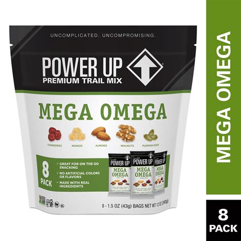 Gourmet Nut Power Up Premium Trail Mix, Mega Omega, Multipack (8 each ...