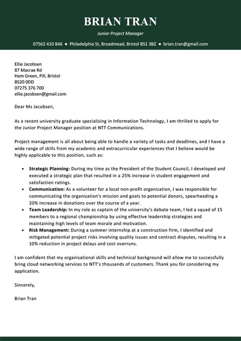 Information Technology Cover Letter 的图像结果